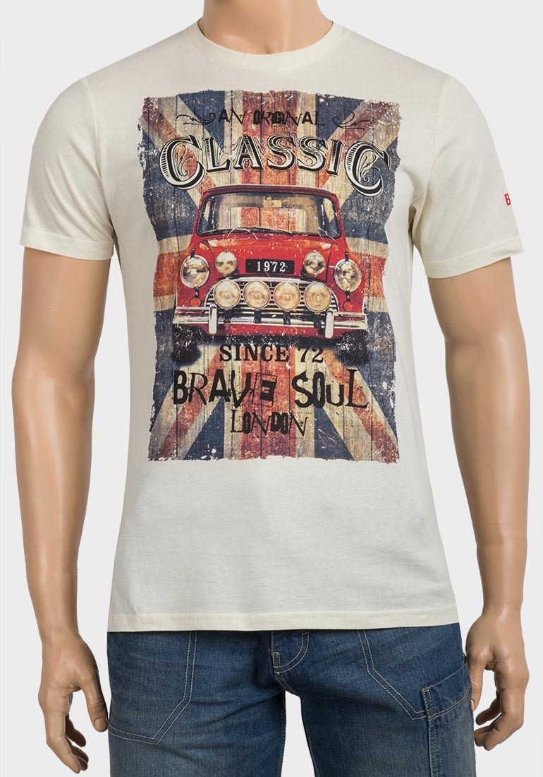 Brave Soul Mens Classic Car Cotton T-Shirt 